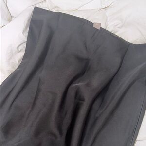 H&M Black Strapless Satin Skirt